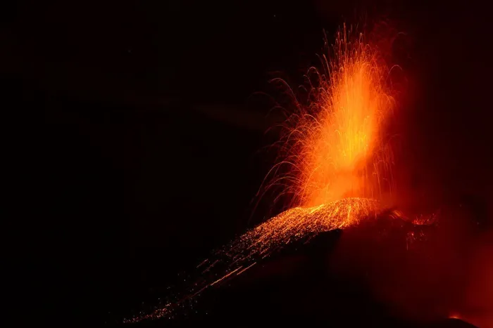 Framed Print : Lava and ash erupting from volcano, Volcano Cumbre Vieja, La Palma, Canary Islands. November, 2021 Framed Print : Lava and ash erupting from volcano, Volcano Cumbre Vieja, La Palma, Canary Islands. November, 2021