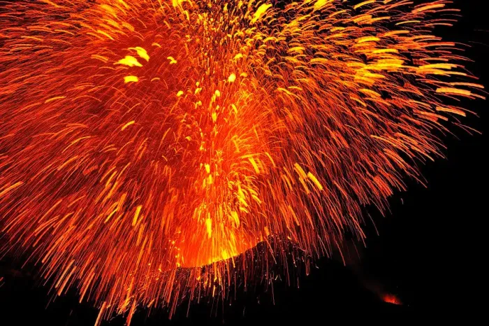 Framed Print : Lava erupting on Stromboli Volcano, Aeolian Islands, Italy, May 2009 Framed Print : Lava erupting on Stromboli Volcano, Aeolian Islands, Italy, May 2009