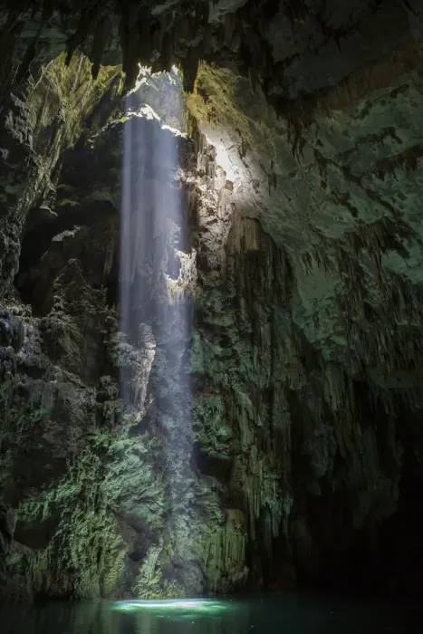 Framed Print : Light shining into Abismo Anhumas or Anhumas Abyss. This is a 80 metre deep lake Framed Print : Light shining into Abismo Anhumas or Anhumas Abyss. This is a 80 metre deep lake