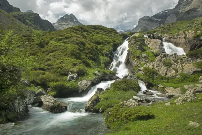 Framed Print : Long exposure of waterfalls along the Cirque de Troumouse road, Pyrenees National Park Framed Print : Long exposure of waterfalls along the Cirque de Troumouse road, Pyrenees National Park