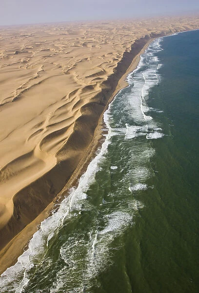 The Long Wall, aerial view of sand dunes bordering the atlantic coast