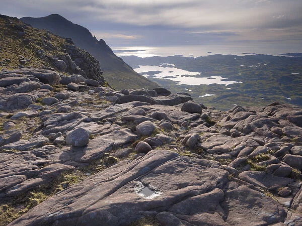 Looking west from the upper slopes of Cul Mor, Coigach  /  Assynt SWT, Sutherland, Highlands