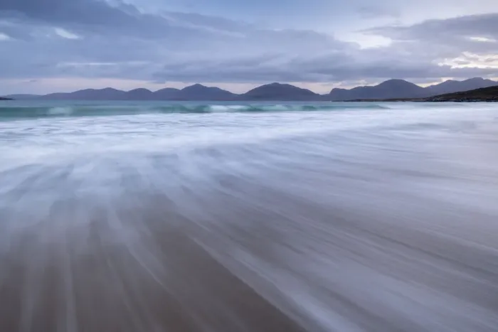 Framed Print : Luskentye beach, mountains and incoming tide, Isle of Lewis and Harris, Outer Hebrides Framed Print : Luskentye beach, mountains and incoming tide, Isle of Lewis and Harris, Outer Hebrides