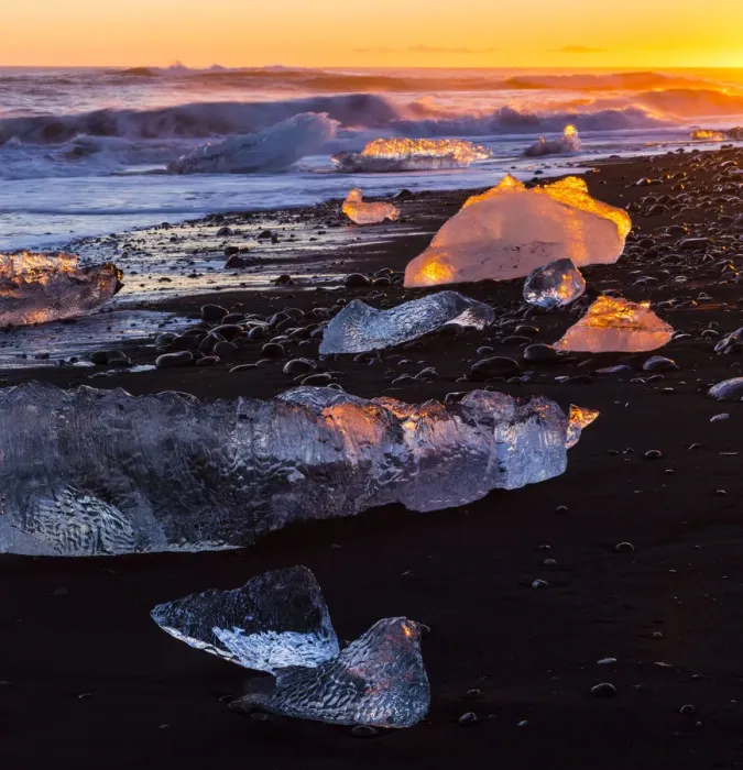 Framed Print : Melting ice on Jokulsarlon beach. Southern Iceland, Europe, November 2012 Framed Print : Melting ice on Jokulsarlon beach. Southern Iceland, Europe, November 2012