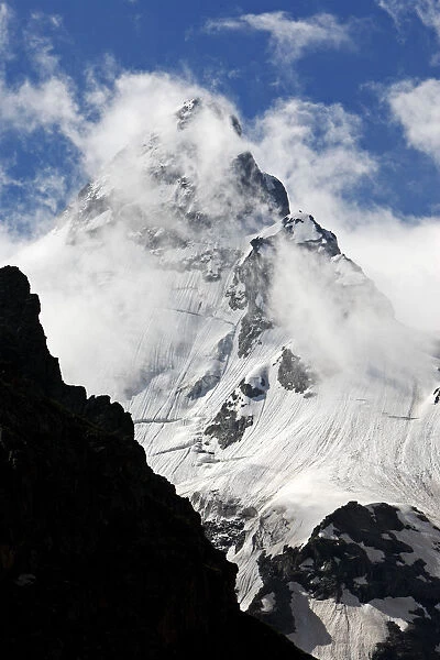 Mount Jantugan (3, 480m) in Adylsu valley, side valley to Baksan and Elbrus, Caucasus