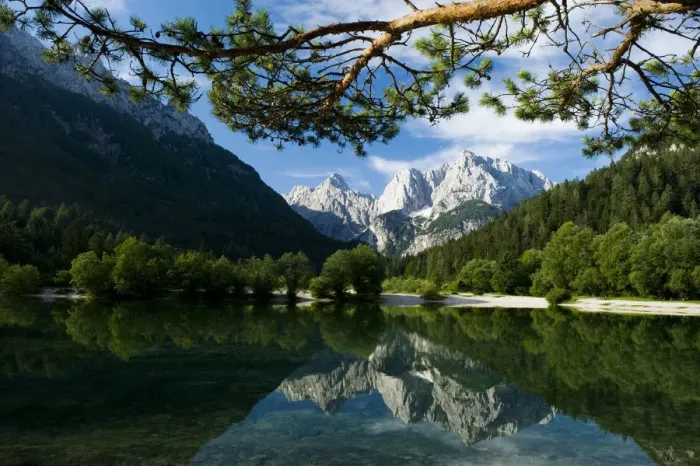 Framed Print : Mount Prisojnik (2, 547m) and Mount Razor (2, 601m) with reflection in a small pond Framed Print : Mount Prisojnik (2, 547m) and Mount Razor (2, 601m) with reflection in a small pond