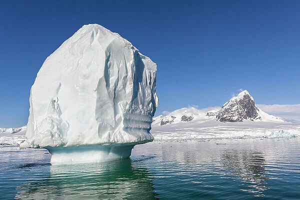 Mushroom shaped iceberg, Prospect Point, Antarctic Peninsula, Antarctica, Southern Ocean