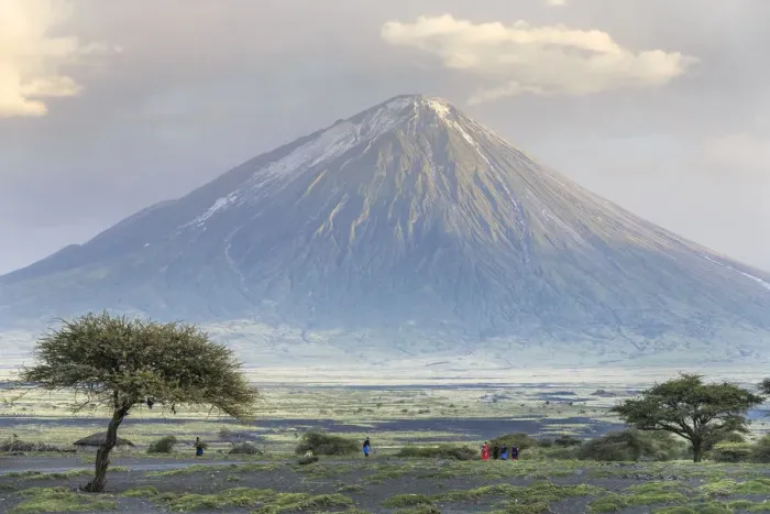 Framed Print : Ol Doinyo Lengai, an active volcano held in high esteem and known locally as Framed Print : Ol Doinyo Lengai, an active volcano held in high esteem and known locally as