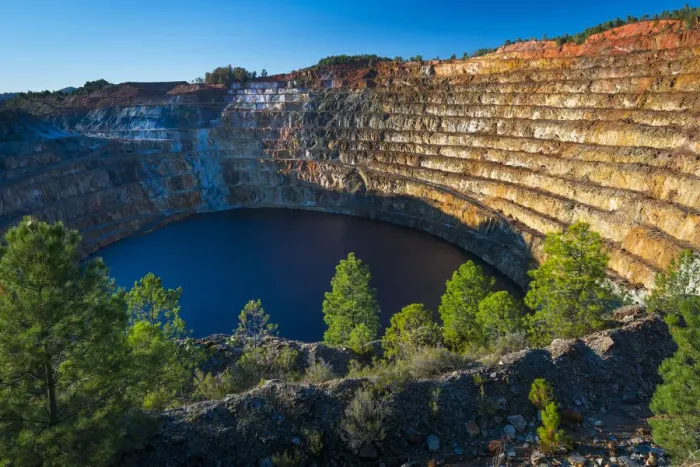 Framed Print : Opencast mine, Rio Tinto - Red River, Sierra Morena, Gulf of Cdiz, Huelva, Andalucia, Spain Framed Print : Opencast mine, Rio Tinto - Red River, Sierra Morena, Gulf of Cdiz, Huelva, Andalucia, Spain