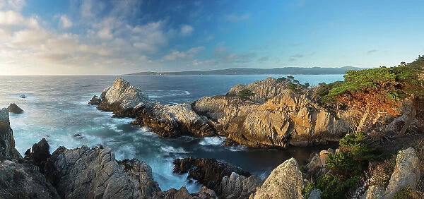 Panoramic of Point Lobos State Natural Reserve, Big Sur Coast, California, USA, September 2014