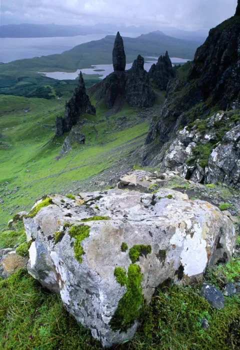 Framed Print : Pinnacles of Old Man of Stoer, Isle of Skye, Scotland, June Framed Print : Pinnacles of Old Man of Stoer, Isle of Skye, Scotland, June