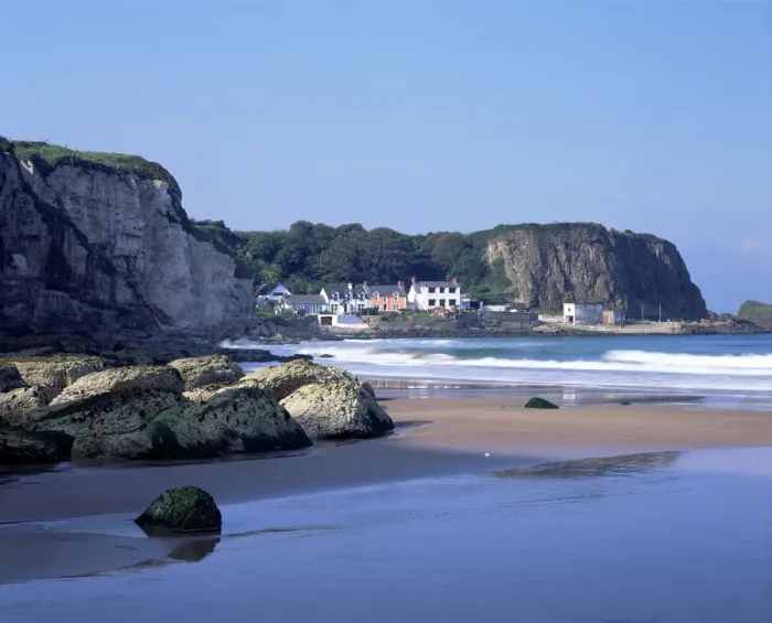 Framed Print : Portbraddan from White Park Bay, North Antrim Coast, County Antrim, Northern Ireland, UK Framed Print : Portbraddan from White Park Bay, North Antrim Coast, County Antrim, Northern Ireland, UK