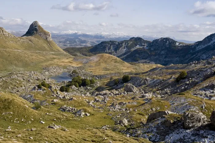 Framed Print : Poscenska Valley, snow on distant mountains, Durmitor NP, Montenegro, October 2008 Framed Print : Poscenska Valley, snow on distant mountains, Durmitor NP, Montenegro, October 2008