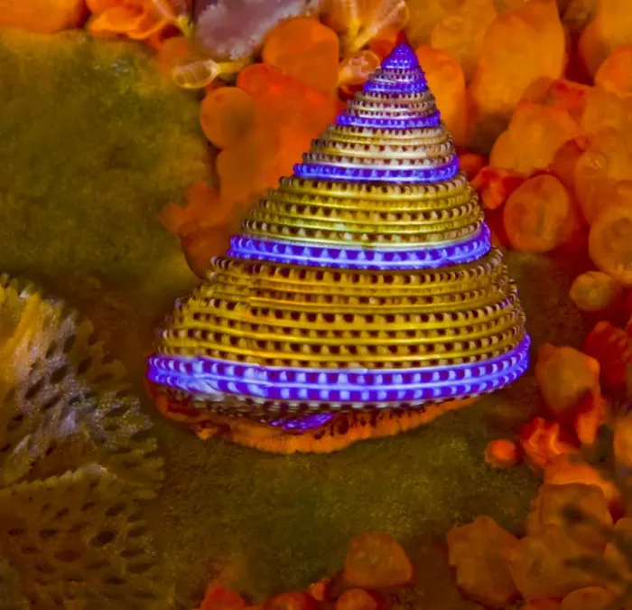 Framed Print : Purple-ringed Topsnail (Calliostoma annulatum), Orange Social Tunicate Framed Print : Purple-ringed Topsnail (Calliostoma annulatum), Orange Social Tunicate