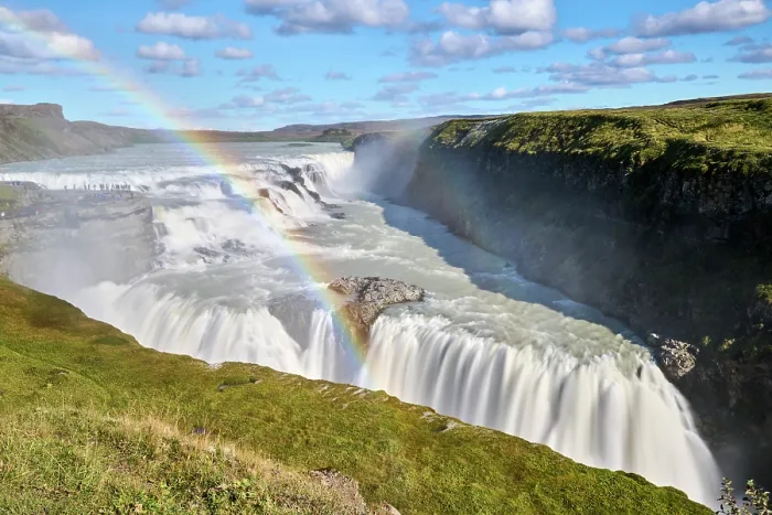 Framed Print : Rainbow over Gullfoss Waterfall on the Hvita River, Iceland. September, 2023 Framed Print : Rainbow over Gullfoss Waterfall on the Hvita River, Iceland. September, 2023