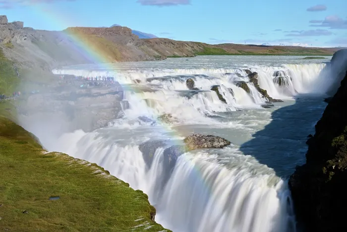 Framed Print : Rainbow over Gullfoss Waterfall on the Hvita River, Iceland. September, 2023 Framed Print : Rainbow over Gullfoss Waterfall on the Hvita River, Iceland. September, 2023