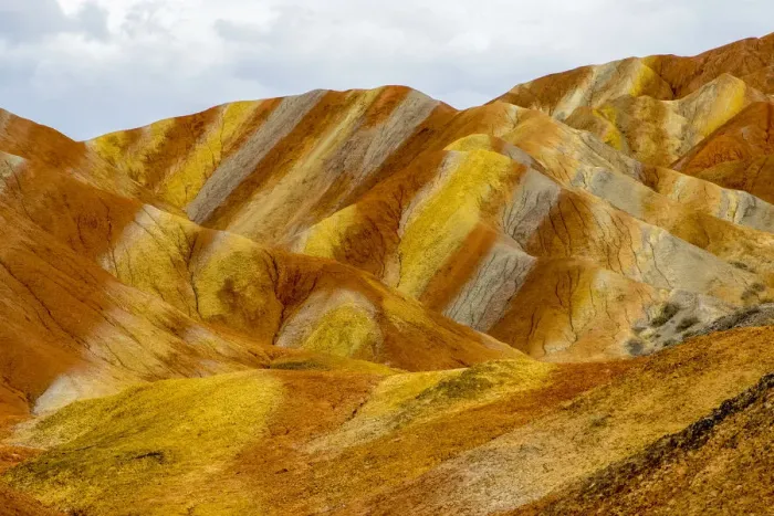 Framed Print : Rainbow Mountains, strata within eroded hills of sedimentary conglomerate and sandstone Framed Print : Rainbow Mountains, strata within eroded hills of sedimentary conglomerate and sandstone