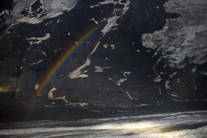 Framed Print : Rainbow in the Pasterze Glacial Valley, Grossglockner Mountain, Hohe Tauern National Park Framed Print : Rainbow in the Pasterze Glacial Valley, Grossglockner Mountain, Hohe Tauern National Park