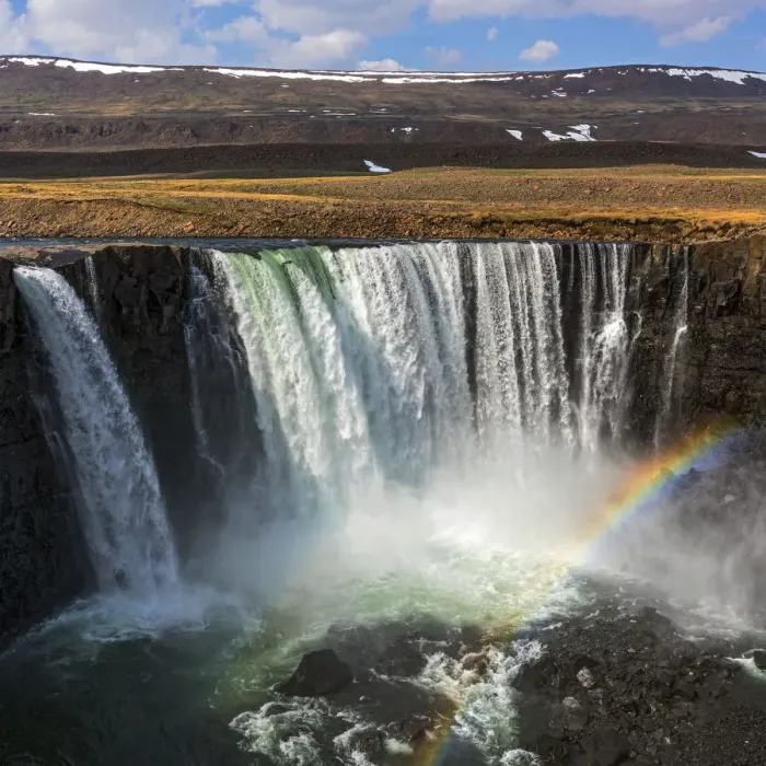 Framed Print : Rainbow and waterfall, Putoransky State Nature Reserve, Putorana Plateau, Siberia