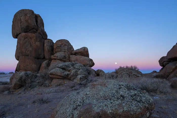 Framed Print : Red granite rock formations in the Margaz Mountains at sunrise, Western Mongolia. November, 2024 Framed Print : Red granite rock formations in the Margaz Mountains at sunrise, Western Mongolia. November, 2024