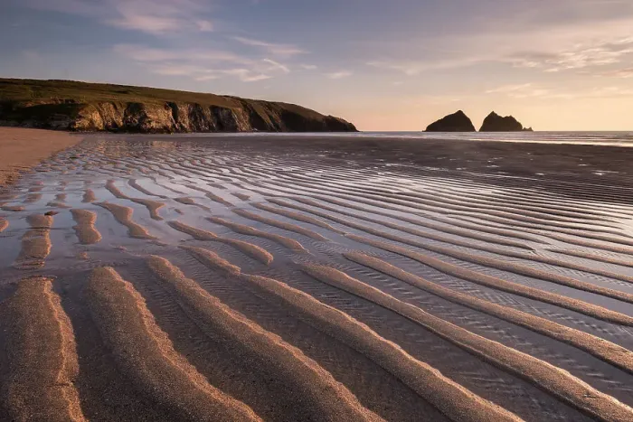 Framed Print : RF- Holywell Bay in evening light and sand ripples, near Newquay, Cornwall, UK. June 2015 Framed Print : RF- Holywell Bay in evening light and sand ripples, near Newquay, Cornwall, UK. June 2015