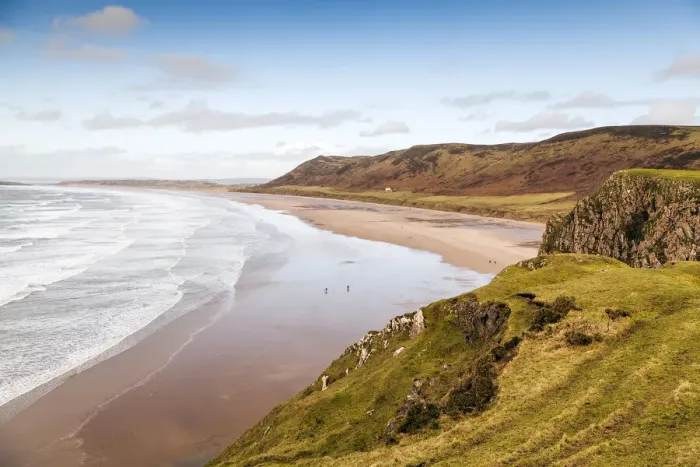 Framed Print : Rhossili Bay, Gower Peninsula, Wales, UK. January 2016 Framed Print : Rhossili Bay, Gower Peninsula, Wales, UK. January 2016
