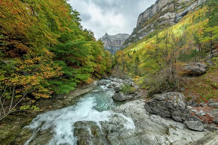Framed Print : River Arazas, Valle de Ordesa, Ordesa National Park, Spain. October 2019 Framed Print : River Arazas, Valle de Ordesa, Ordesa National Park, Spain. October 2019