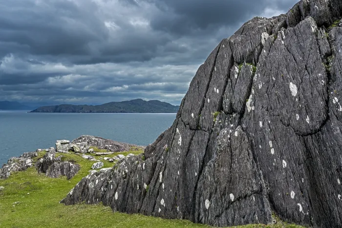 Framed Print : Sandstone rock formation dating from upper Devonian period, Jessi's Point, Beara Peninsula, County Cork, Republic of Ireland. June, 2022 Framed Print : Sandstone rock formation dating from upper Devonian period, Jessi's Point, Beara Peninsula, County Cork, Republic of Ireland. June, 2022