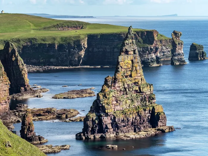 Framed Print : Sea stacks at Duncansby Head, Caithness, northern Scotland, UK. July, 2017 Framed Print : Sea stacks at Duncansby Head, Caithness, northern Scotland, UK. July, 2017