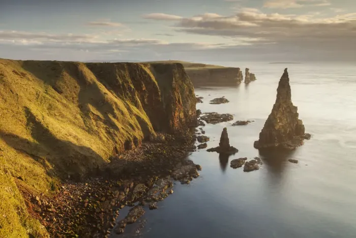 Framed Print : Sea stacks in morning light, Duncansby Head, John O Groats, Caithness, Scotland, UK Framed Print : Sea stacks in morning light, Duncansby Head, John O Groats, Caithness, Scotland, UK