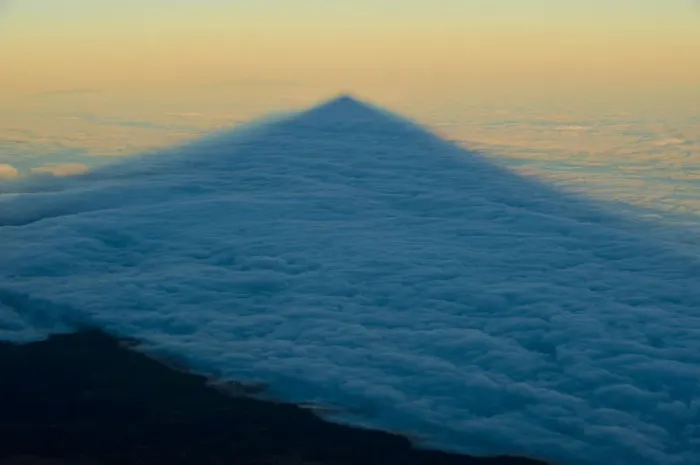 Framed Print : Shadow of the Teide volcano in sea of clouds at sunset, Teide National Park, Tenerife Framed Print : Shadow of the Teide volcano in sea of clouds at sunset, Teide National Park, Tenerife