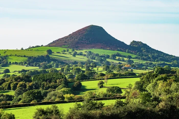 Framed Print : The Skirrid, Grosmont Parish, Brecon Beacons National Park, Monmouthshire, Wales, UK. October, 2023