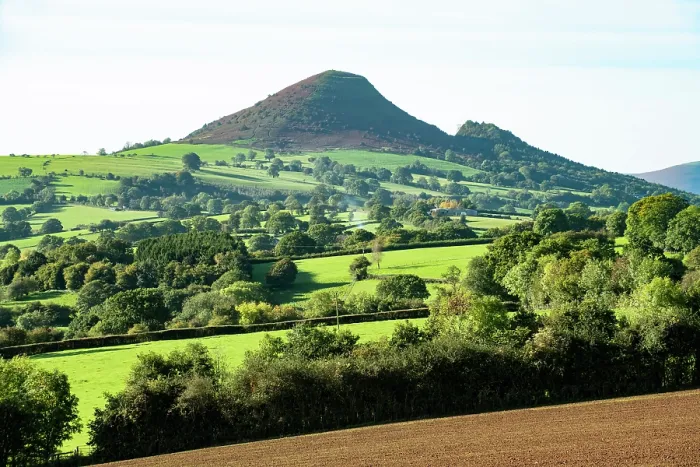 Framed Print : The Skirrid, Grosmont Parish, Brecon Beacons National Park, Monmouthshire, Wales, UK. October, 2023