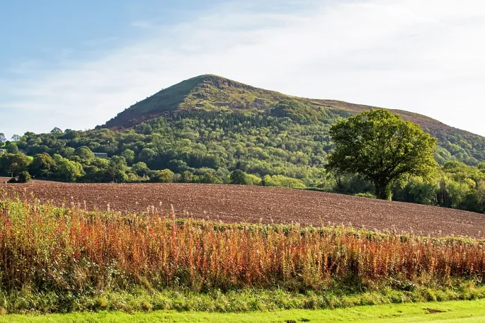 Framed Print : The Skirrid ridge, LLantilio Pertholey, Brecon Beacons National Park, Monmouthshire, Wales, UK. October, 2023 Framed Print : The Skirrid ridge, LLantilio Pertholey, Brecon Beacons National Park, Monmouthshire, Wales, UK. October, 2023