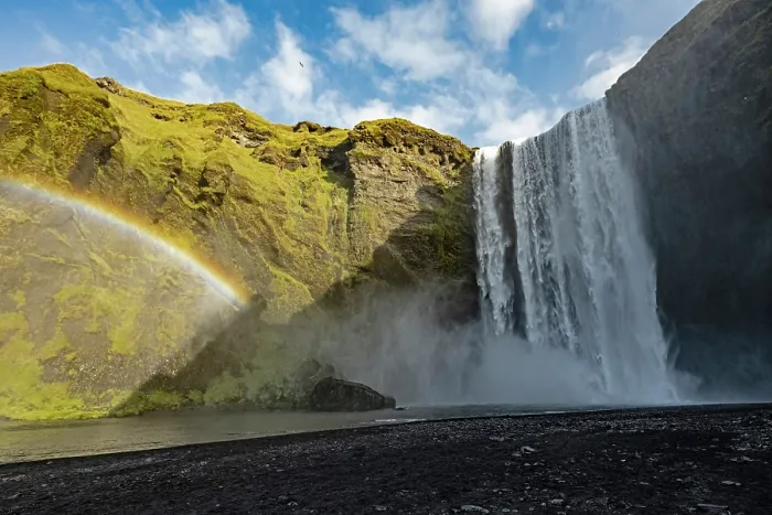 Framed Print : Skogafoss Waterfall and rainbow on the Skoga River, Iceland. September, 2023 Framed Print : Skogafoss Waterfall and rainbow on the Skoga River, Iceland. September, 2023