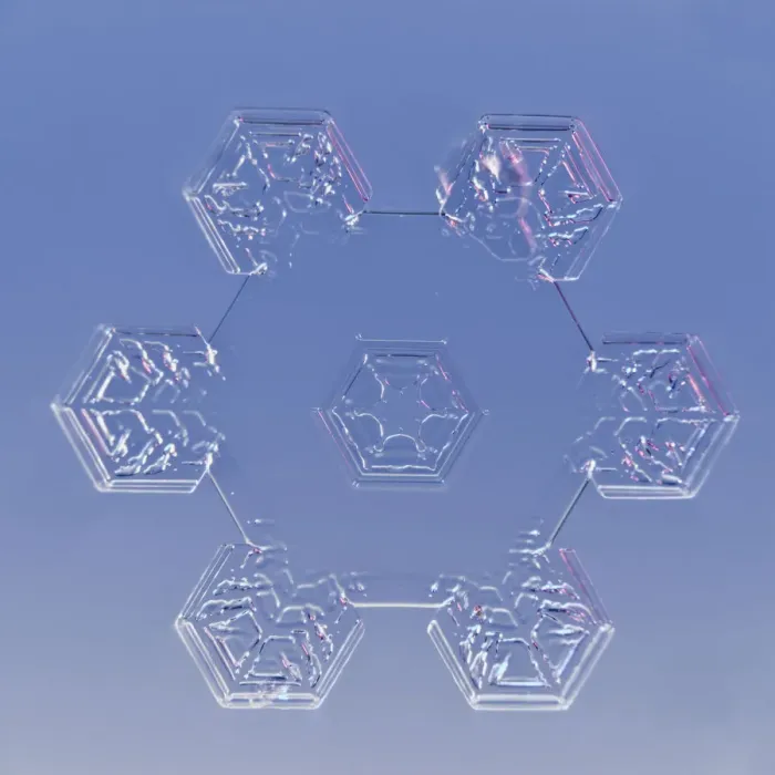 Framed Print : Snowflake magnified under microscope, Lilehammer, Norway