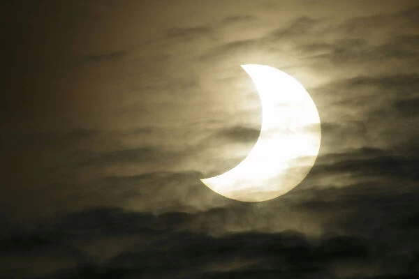 Solar eclipse 63% on 4 January 2011, seen from Barcelona, Spain