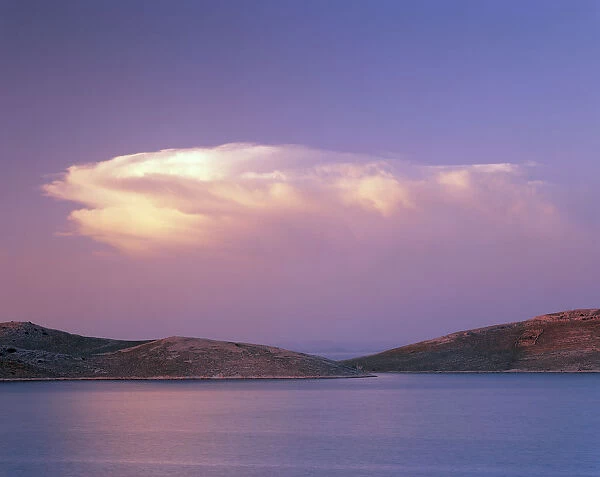 Storm cloud over Kornat Island, Kornati National Park, Croatia, May 2009