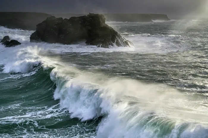 Framed Print : Stormy winter swell at Petit Donnant, Cote sauvage, Belle-Ile-en-Mer, Morbihan, Brittany, France. January, 2024 Framed Print : Stormy winter swell at Petit Donnant, Cote sauvage, Belle-Ile-en-Mer, Morbihan, Brittany, France. January, 2024