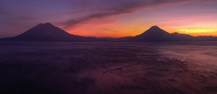 Framed Print : Sunset at Lake Atitlan with Atitlan, Toliman and San Pedro volcanoes in the distance, viewed from Panajachel, Solola, Guatemala. January, 2024 Framed Print : Sunset at Lake Atitlan with Atitlan, Toliman and San Pedro volcanoes in the distance, viewed from Panajachel, Solola, Guatemala. January, 2024