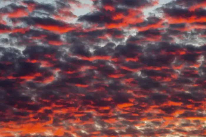 Framed Print : Sunset sky with red clouds, Monmouthshire, Wales, UK, September Framed Print : Sunset sky with red clouds, Monmouthshire, Wales, UK, September