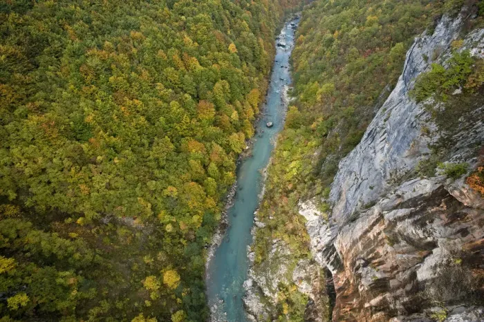 Framed Print : Tara Canyon from Djurdjevica bridge, Durmitor NP, Montenegro, October 2008 Framed Print : Tara Canyon from Djurdjevica bridge, Durmitor NP, Montenegro, October 2008