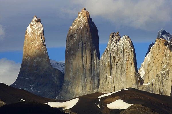 Torres del Paine rock towers, Torres del Paine National Park, Patagonia, Chile