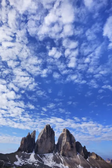 Framed Print : Tre Cime di Lavaredo mountains with clouds in the sky, Sexten Dolomites, South Tyrol Framed Print : Tre Cime di Lavaredo mountains with clouds in the sky, Sexten Dolomites, South Tyrol