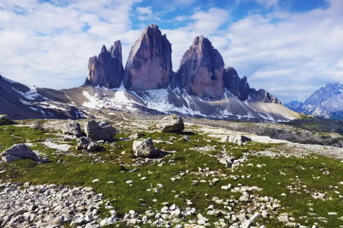 Framed Print : Tre Cime di Lavaredo, Sexten Dolomites, South Tyrol, Italy, Europe, July 2009