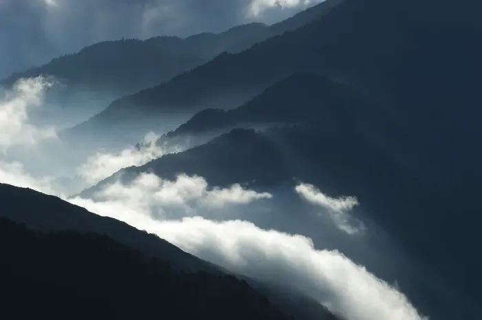 Framed Print : Upcoming clouds over forest covered mountains Framed Print : Upcoming clouds over forest covered mountains