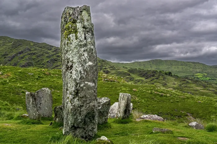 Framed Print : Uragh stone circle, Inchiquin Lake, Beara Peninsula, County Cork, Republic of Ireland. June, 2022 Framed Print : Uragh stone circle, Inchiquin Lake, Beara Peninsula, County Cork, Republic of Ireland. June, 2022