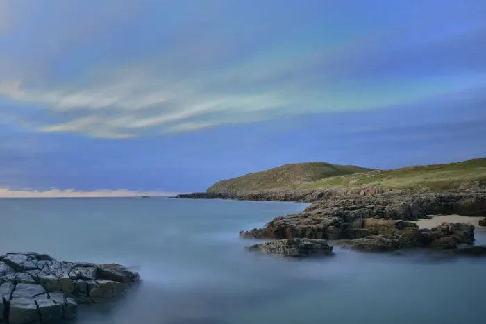 Framed Print : View from Altweary Bay to Melmore Head, Rosguill Peninsula in the early evening, County Donegal Framed Print : View from Altweary Bay to Melmore Head, Rosguill Peninsula in the early evening, County Donegal