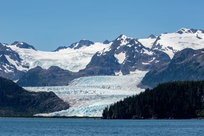 Framed Print : View of the Bainbridge Glacier, Prince William Sound, Alaska, USA. July, 2015