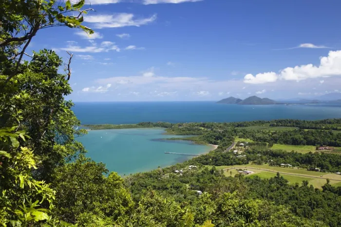 Framed Print : View from Bieton Hill looking southwards over Mission Beach, near Innisfail, Queensland Framed Print : View from Bieton Hill looking southwards over Mission Beach, near Innisfail, Queensland